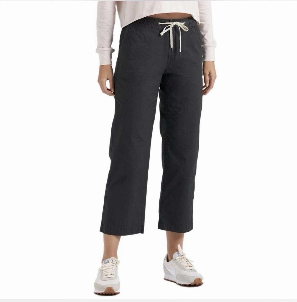 Vuori Rip Stop Wide Leg Cropped Pants Charcoal Gray M Gorpcore Travel Athleisure
